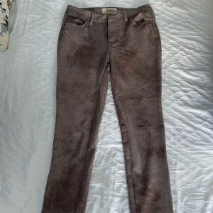 We The Free Taupe Satin Stretch Jean